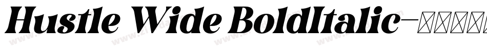 Hustle Wide BoldItalic字体转换